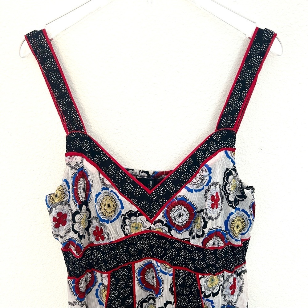 Bisou Bisou Mini Babydoll Dress Y2k Floral Sheer Garden Fairy Whimsy Size Large - Picture 3 of 15